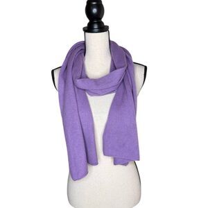 Galeries Lafayette Cashmere Scarf Violet, Soft, Classic, Luxury 12”X72”